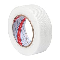 Drywall Joint Tape, 1.8 inch x 98 feet Heavy-Duty Self-Adhesive Fiberglass Drywall Mesh Tape Crack Patch Wall Repair Fabric for Wall Sheetrock Ceiling Crack Repairs, 1 Roll
