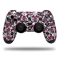 Skin Compatible with Sony PS4 Dualshock Controller Playstation 4 Original Slim and Pro Splatter Girly Skull Pink (Controller NOT Included)