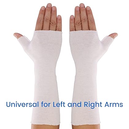 Velpeau Wrist and Thumb Spica Stockinette (Pack of 10) Comfy Arm Sock, Cotton Skin Protection Sleeve, Wrist Liner and Pre-Wrap Cover for Splints, Air Casts, Hand Brace(Medium)