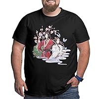 Heaven Official'S Blessing Plus Size Mens Shirts Summer Breathable Big Tall Short-Sleeve T-Shirt Sports Running Top Tee