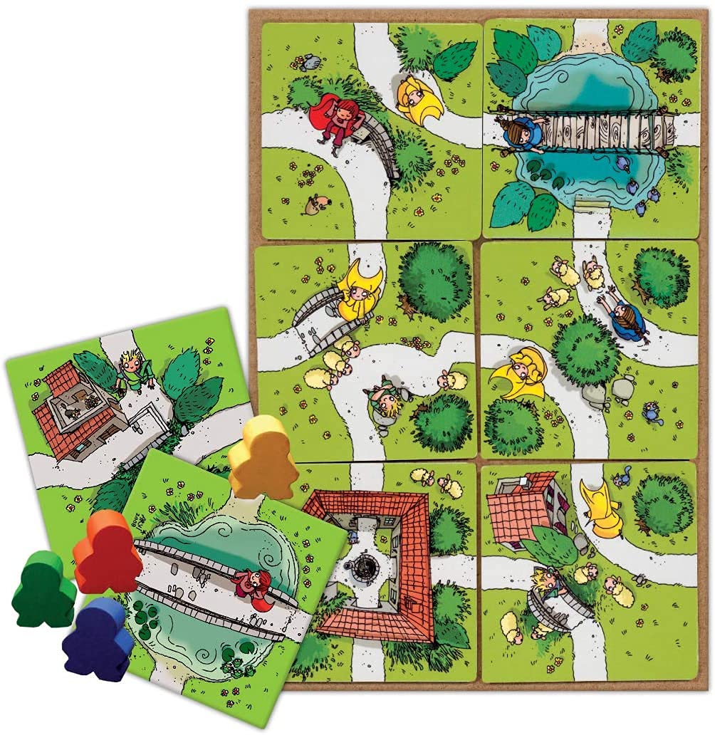 My First Carcassonne Board Game | Board Game for Kids | Board Game for Children | Family Board Game | Fun Game for Kids | Ages 4 and up | 2-4 Players | Made by Z-Man Games