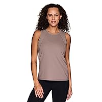 RBX Active Women's Workout Tank Top, Buttery Soft Ribbed Panel Fashion Novelty Tank for Casual Wear, Workouts, Yoga