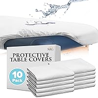 NRG Reusable Protective Massage Table Cover, 10-Pack - Waterproof Massage Bed Cover - Spa Bed Cover - Vinyl Massage Table Cover Fitted - Easily Wipes Clean Between Clients - Machine Washable