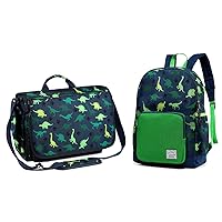 VASCHY Kids Dinosaur Backpack and Cute Messenger Bag Bundle
