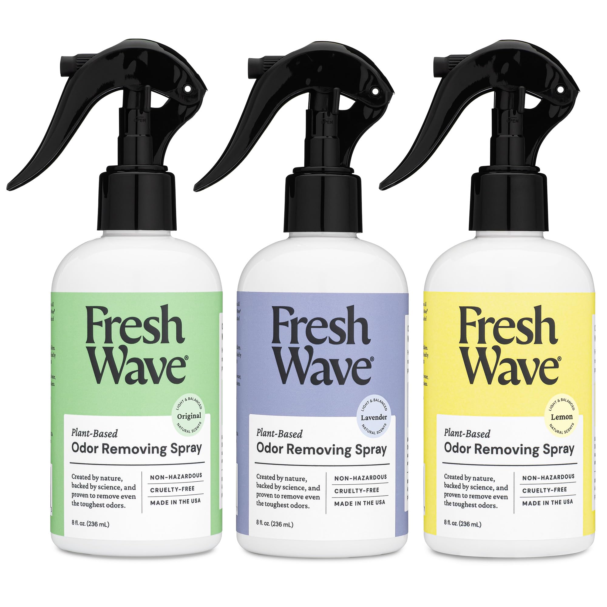 Fresh Wave Odor Removing Sprays Bundle: (3) 8 fl. oz. Sprays - Lavender, Lemon, Original