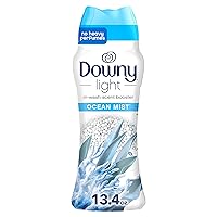 Downy Light Laundry Scent Booster Beads for Washer, Ocean Mist, 13.4 oz, with No Heavy Perfumes
