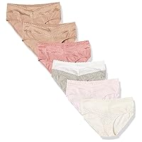 Warner's Women's Blissful Benefits Dig-Free Comfort Waist with Lace Cotton Hipster 6-Pack Ru2266w