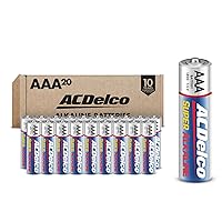 ACDelco 20-Count AAA Batteries, Super Alkaline Battery, 10-Year Shelf Life