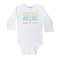 / So What Should I Call You Colored Text, White Long Sleeve Onesie