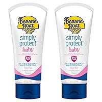 Baby 100% Mineral Sunscreen Lotion SPF 50 Twin Pack | Banana Boat Baby Sunscreen, Sunscreen for Babies, Oxybenzone Free Sunscreen, Banana Boat Lotion Sunscreen SPF 50, 6oz each