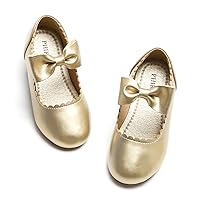 Toddler Flower Girl Dress Shoes - Little Girl Ballet Flats Elastic Straps Wedding Party