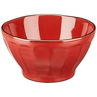 Koyo Pottery KOYO 13544035 Cafe Tableware, Coffee, Cafe au Lait Bowl, 5.1 inches (13 cm), Raferme, Vintage Red, Made in Japan