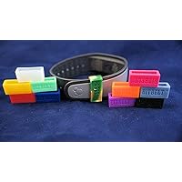 12 pack (one of every color, 3 that glow in the dark!) Protect your Fitbit Charge, Fitbit Charge HR, Garmin Vivofit, or Disney MagicBand We invented the secondary safety clasp.