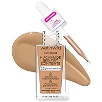 wet n wild Bare Focus Skin Tint, 5% Niacinamide Enriched,Buildable Sheer Lightweight Coverage, Natural Radiant Finish, Hyaluronic & Vitamin Hydration Boost, Cruelty-Free & Vegan - Cocoa