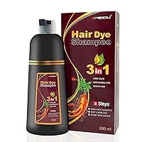 Instant Black Hair Color Shampoo for Gray Hair, Easy Hair Dye Shampoo,Hair Dye Shampoo Semi-Permanent Herbal Ingredients,for Women & Man, Ammonia-Free, Fast Acting and Long Lasting (Brown)