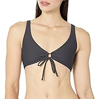 Body Glove Women's Standard Smoothies Lolah Solid Bikini Top Swimsuit with Tie Front Detail