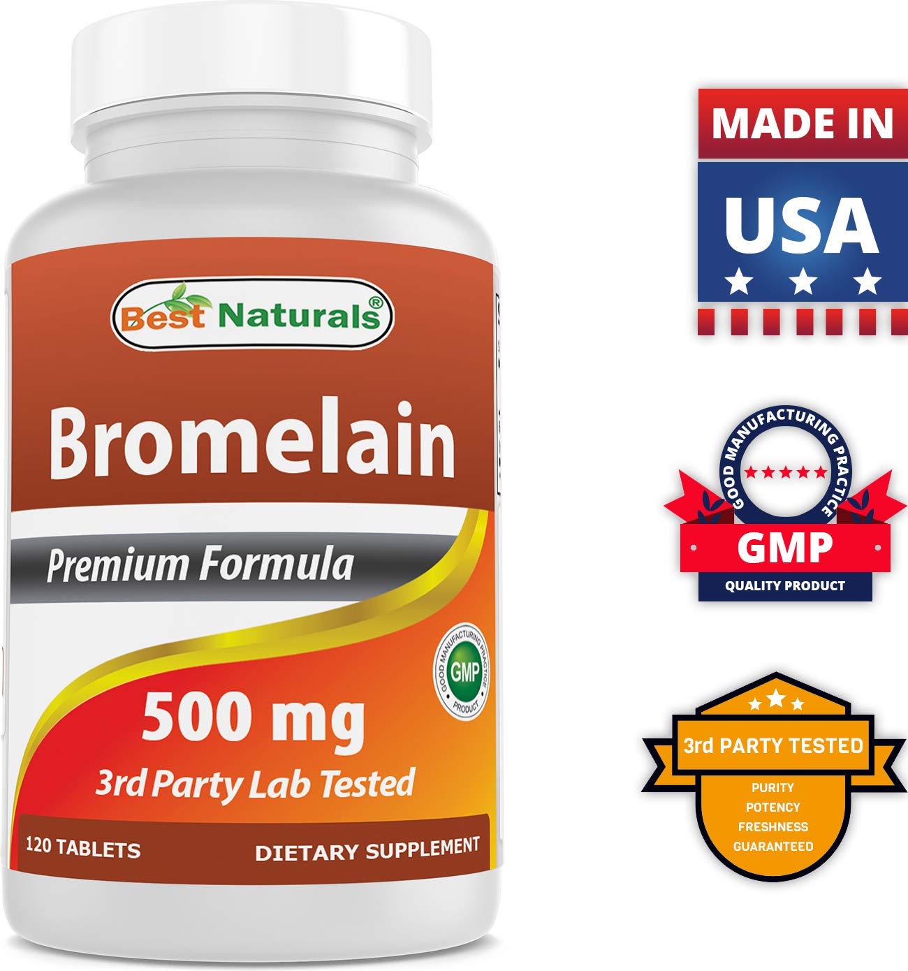 Best Naturals Bromelain 500 mg & NAC 600 mg