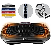 LifePro Vibration Plate Exercise Machine - Whole Body Workout Vibration Fitness Platform w/ Loop Bands - Home Training Equipment for Weight Loss & Toning (Black)