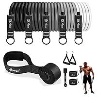 HPYGN Resistance Bands Set, up to 150lbs Exercise Fitness Bands with Door Anchor, Handles, Workout for Muscle Training Physical Therapy Bands
