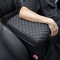 JKCOVER Center Console Armrest Cover Compatible with Toyota 4Runner 2010-2021 2022 2023 2024 Truck Accessories Premium PU Leather Cushion Protector (Black)