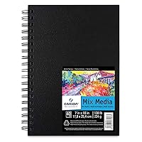 Canson XL Series Mix Media Paper Pad, Heavyweight, Fine Texture, Heavy  Sizing for Wet and Dry Media, Side Wire Bound, 98 Pound, 7 x 10 Inch, 60  Sheets - 100510926 