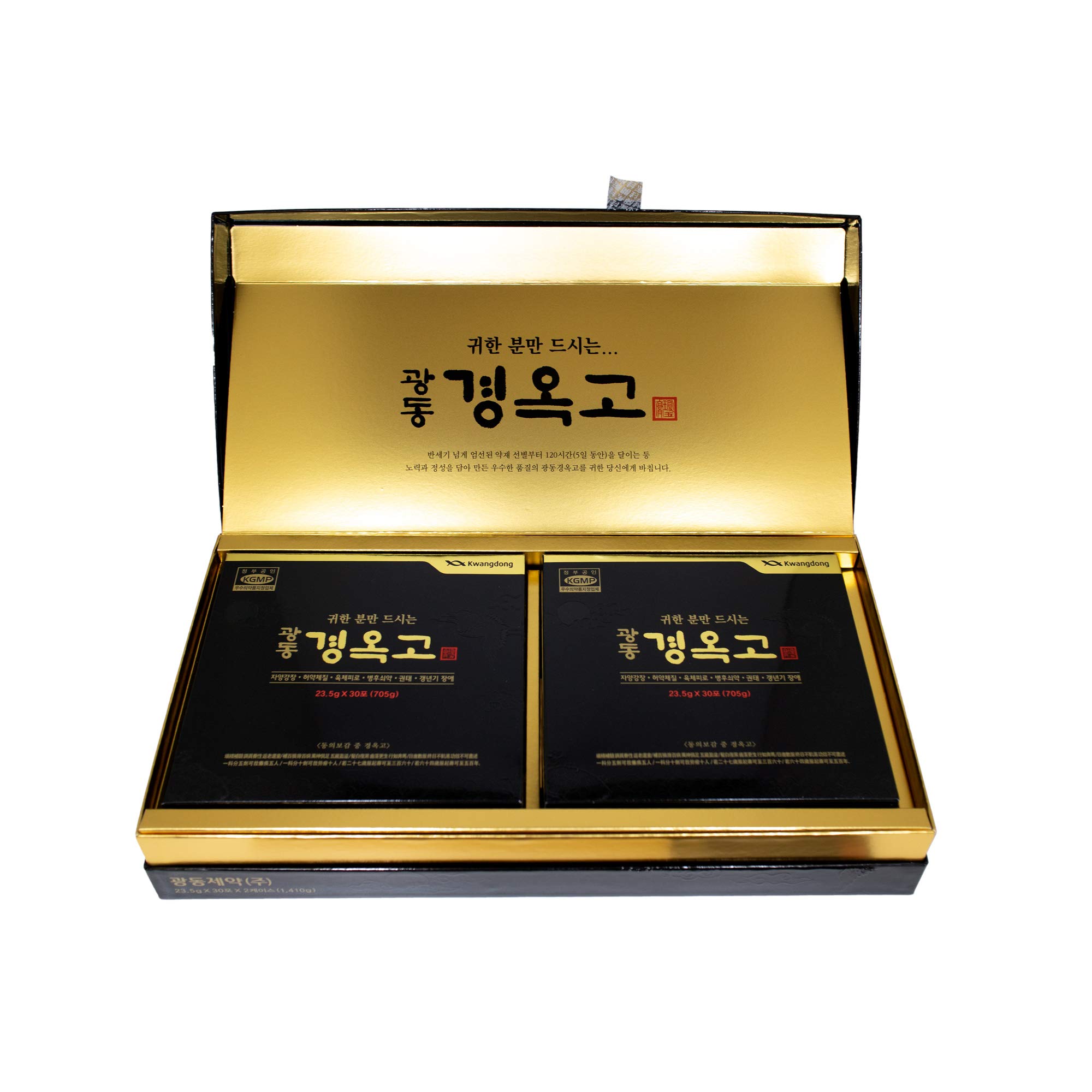 Kwang-Dong Kyung-Ok-Go Korean Nutritious Ginseng Tonic Individual Stick Pouches Gift Set (23.5g x 60 Stick Pouches) [광동제약 경옥고]