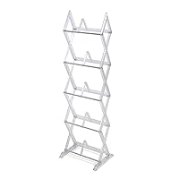 Atlantic Mitsu 5-Tier Portable Media Storage Rack – Holds 130 CD; or 90 DVD; or 105 Blu-ray/Console Game Discs – PN 64836265 in Clear