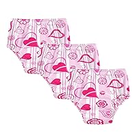 Baby Girls Potty Training Underwear Set Valentine's Day Pink Striped Doodle Hearts 3pcs Soft Cotton Boxer Briefs