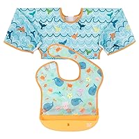 Bumkins Bibs, Silicone Bibs for Babies, Bib for Girl or Boy, Baby and Toddler Bib for 6-24 Months, Combination Set