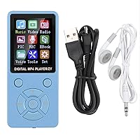 Pilipane T1 Bluetooth MP3 Player with 32G Memory,EightDiagram Tactics Buttons and Multi-Functional Music Player,MP3 Player with Stopwatch and Portable Music Bliss (Blue)