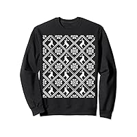 Reindeer Ugly Sweater Pattern For Christmas - Ugly Sweater Sweatshirt