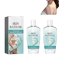 Skin Bath Oil，Skin Original Bath Oil for Women，Original Skin Bath Oil ，Skin Original Scent Bath Oil, Moisturizing Smoothes & Softens Skin (2pcs)