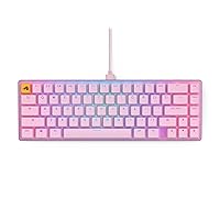 Glorious Gaming Keyboard - GMMK 2 - TKL Hot Swappable Mechanical Keyboard, Red Switches, Wired, Keyboard with Lights, Compact Keyboard - 65% Percent Keyboard (Pink RGB Keyboard)