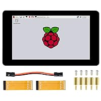waveshare 7inch DSI LCD 1024×600 Touch Screen for Raspberry Pi 4B/3B+/3A+/Compute Module 4 (CM4)/Compute Module 3+ (CM3+) Toughened Glass IPS Display Capacitive Monitor 5-Points Touch Driver Required