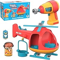 Educational Insights Design & Drill Bolt Buddies Helicopter Take Apart Toy with Electric Toy Drill, Preschool STEM Toy, Gift for Boys & Girls, Ages 3+