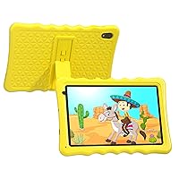 BYYBUO Kids Tablet, 10.1 inch Android 13 Tablet for Kids, 2GB RAM 32GB ROM 6000mAh Battery, Toddler Tablets with Bluetooth, WiFi, Parental Control, Dual Camera, Shockproof Case
