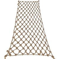 Natural Jute Rope Net - Heavy Duty and Versatile Protection for Outdoor Activities, Indoor Decoration, Plant Growth & More (4ft x 12ft)