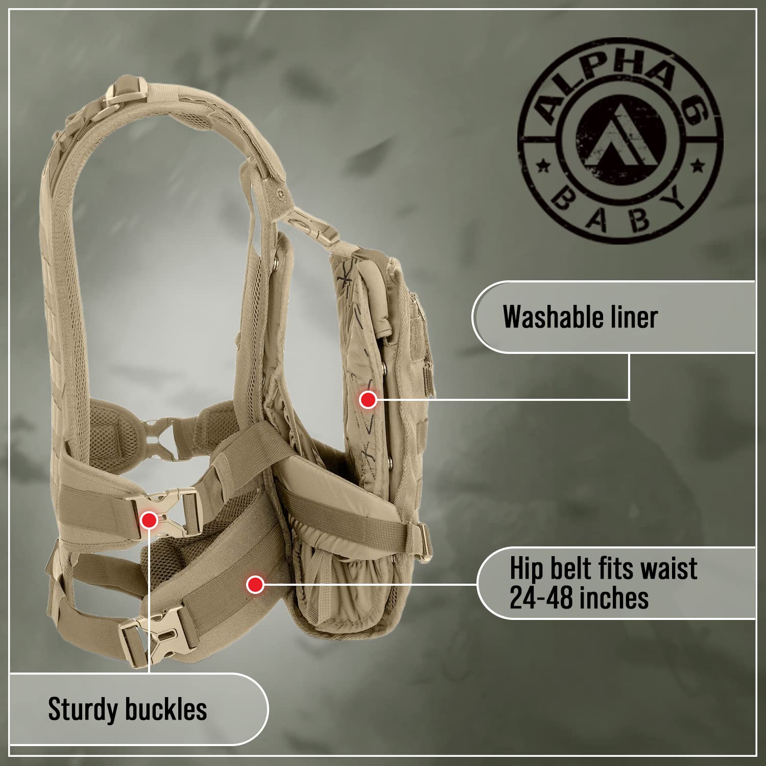 Alpha Six Baby Carrier - All Day Comfort for Infant and Toddlers