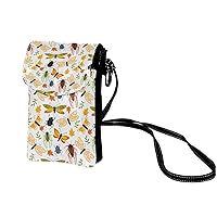 Small Crossbody Bags Flowered Skulls Leather Cell Phone Purse Wallet for Women Teen Girl