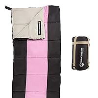Kids Sleeping Bag Collection - Lightweight, Carrying Bag with Compression Straps Included-for Camping, Backpacking, Sleepovers by Wakeman Outdoors