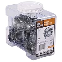 Halex – 1 Inch Non Metallic Clamp Connector – 05110B – 25 Per Pack – Silver