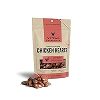 Freeze Dried Raw Single Ingredient Dog Treats, Chicken Hearts, 3.75 oz