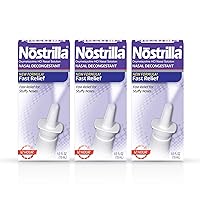 Nostrilla Nasal Decongestant Spray, Stuffy Nose Relief, 0.5 oz (3 Pack)