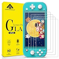 [4 Pack] Hestia Goods Tempered Glass Screen Protector Compatible with Nintendo switch lite - Transparent HD Clear Anti-Scratch Screen Protector for Nintendo Switch lite