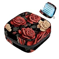 Rose Cosmetic Bags for Women - Cosmetic Bag Women Handbags Purses Makeup Organizer Storage Makeup Bag Girls Pencil Case Bags