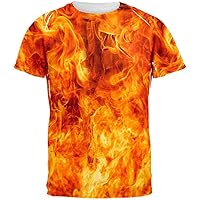 Old Glory Flames All Over Adult T-Shirt