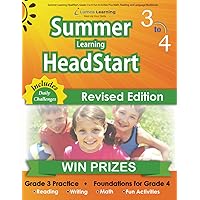 Summer Learning HeadStart, Grade 3 to 4: Fun Activities Plus Math, Reading, and Language Workbooks: Bridge to Success with Common Core Aligned ... (Summer Learning HeadStart by Lumos Learning)