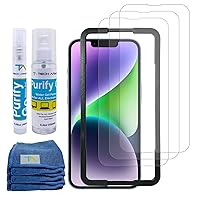 Bundle Protection for Apple iPhone 13 Pro Max 6.7 Inch- Screen Cleaner Kit [3.4oz + 0.8oz] with Microfiber Cloths- Best for iPhones, iPads and Ballistic Glass Screen Protector 3 Pack