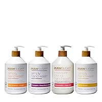 Hand Wash Variety Bundle - Lemon Sugar, Watermelon + Fresh Mint, Pineapple + Maqui Berry + Coconut & Raw Coconut + Mango, Formulated without Sulfates & Parabens (16.9 fl. oz, Pack of 4)