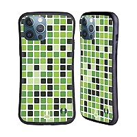 Green Mosaic Tiles Hybrid Case Compatible with Apple iPhone 13 Pro Max